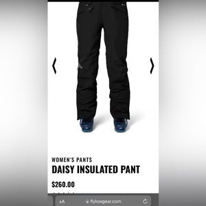 Flylow insulated ski pants